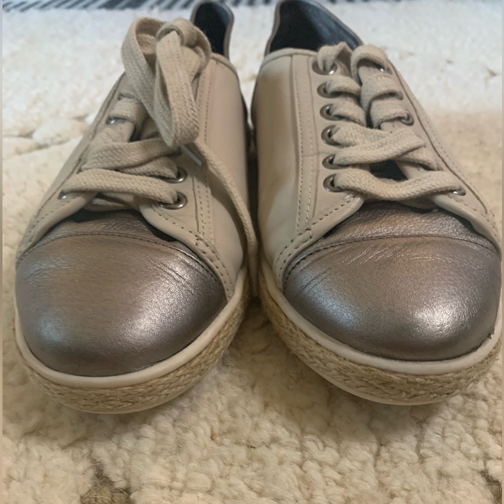 Chocolate Blu Leather Sneakers View 2